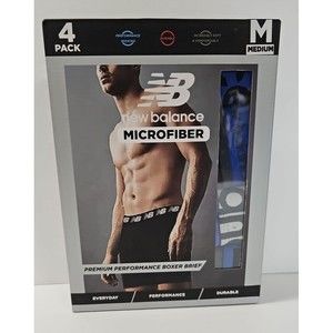 New Balance Men's Boxer Briefs Size Medium 4 Pack NIB Microfiber Multicolored